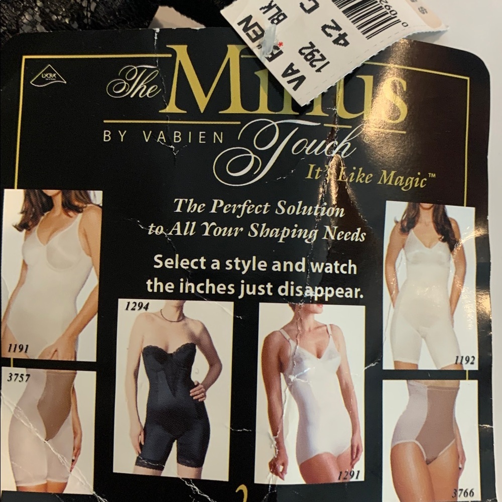 Black Lace Trim Shapewear Bodysuit. 42C - Picture 2 of 7